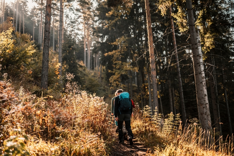 Hikers in the Lower Tatras in autumn